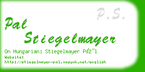 pal stiegelmayer business card